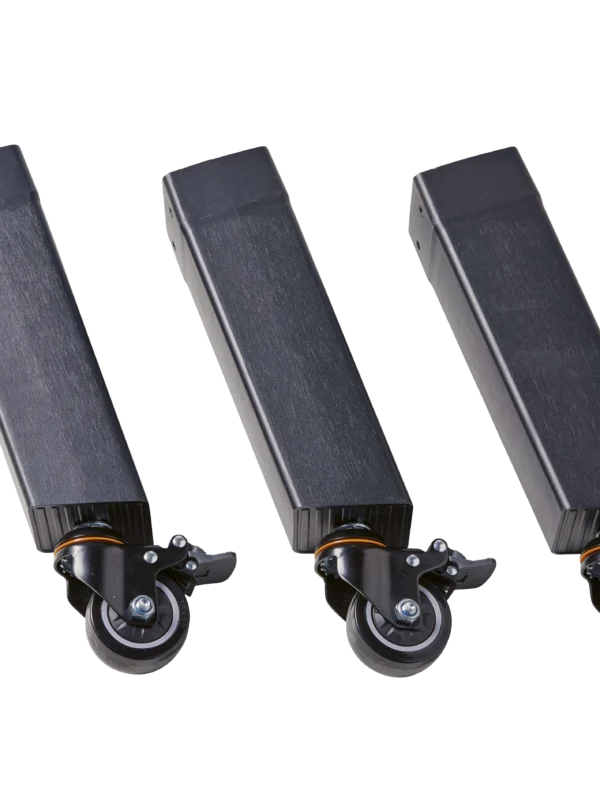 Poten - zwart aluminium met wielen (set van 3)